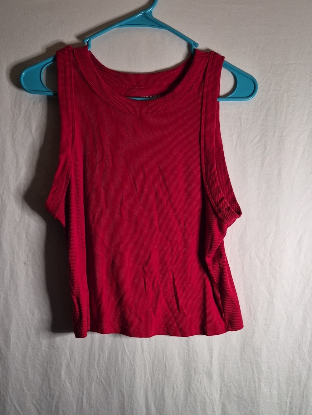 Old Navy Red Ribbed Tank Top - Sleek Sleeveless Cut